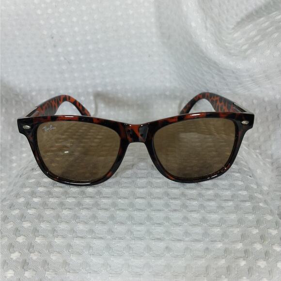 RAY-BAN! VINTAGE WAYFARER, Y1373, MADE IN ITALY, TORTIE METAL EDGE SUNGLASSES! - Picture 3 of 15